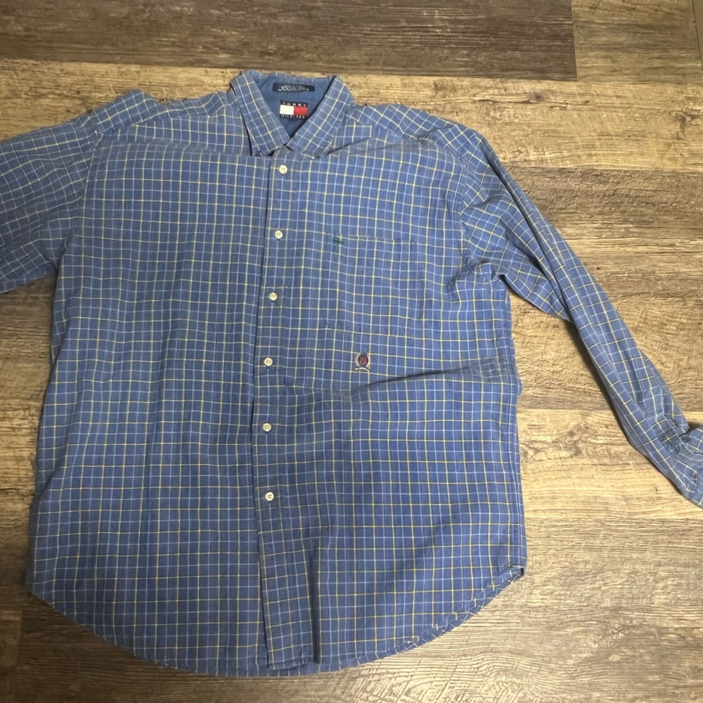 Tommy Hilfiger Button Down Plaid Mens Shirt